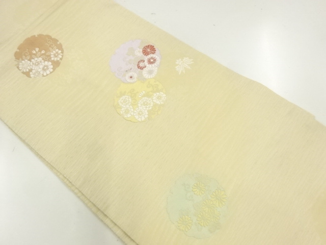 JAPANESE NAGOYA OBI / WOVEN KIKU